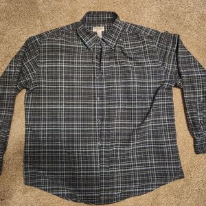 Men's shirt, long sleeve, button up, iron free size L